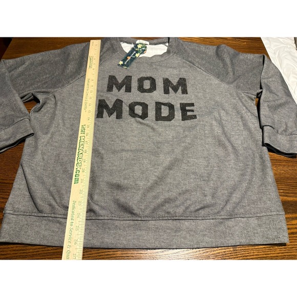 Blooming‎ Jelly Women's XXL Sweatshirt Gray "MOM MODE" Cozy Pullover NWT Mother - Picture 10 of 16